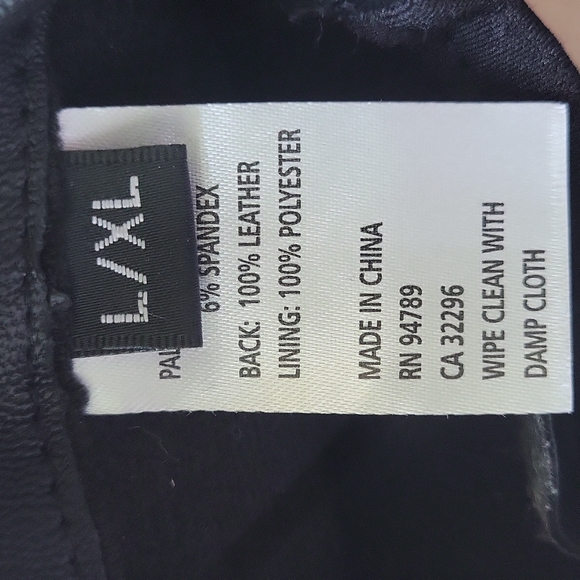 Adrienne Vittadini Black Leather Women's Gloves XL/L - Picture 3 of 3